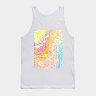 Cotton candy pouring art Tank Top